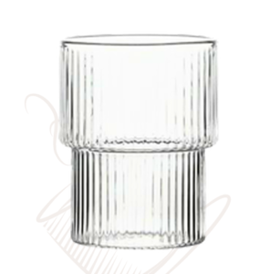 RIBBED VINTAGE GLASSWARE  (4 CUP)