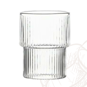 RIBBED VINTAGE GLASSWARE  (EACH CUP)
