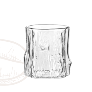 STUMP SHAPE VINTAGE GLASSWARE  (EACH CUP)