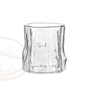 STUMP SHAPE VINTAGE GLASSWARE  (EACH CUP)