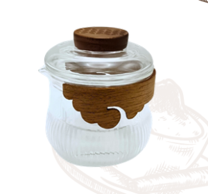 BOROSILICATE GLASS COFFEE CUP WITH INFUSER AND LID