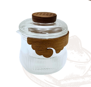 BOROSILICATE GLASS COFFEE CUP WITH INFUSER AND LID